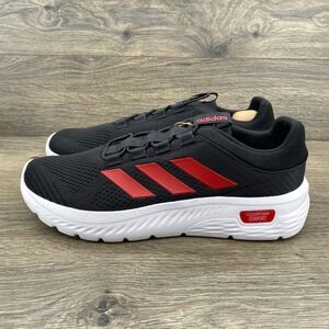 Adidas Cloudfoam Comfy EL Mens Running Shoes Black Red IH3609 Size 11.5 NEW